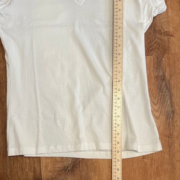 NWT TRUE RELIGION CRYSTAL TRUE RLGN Print VneckcTEE Rhinestone Style 207155 Sz L - Picture 5 of 9